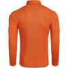 COOFANDY Men’s Slim Fit Turtleneck Sweater Casual Knitted Twisted Pullover Solid Sweaters(Orange)