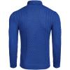 COOFANDY Men’s Slim Fit Turtleneck Sweater Casual Knitted Twisted Pullover Solid Sweaters(Royal Blue)
