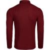 COOFANDY Men’s Slim Fit Turtleneck Sweater Casual Knitted Twisted Pullover Solid Sweaters(Wine Red)