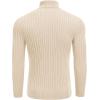 COOFANDY Men’s Slim Fit Turtleneck Sweater Casual Pullover Sweater Lightweight Ribbed Sweater(Beige)