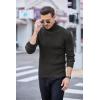 COOFANDY Men’s Slim Fit Turtleneck Sweater Casual Pullover Sweater Lightweight Ribbed Sweater(Charcoal Grey)