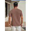 COOFANDY Men’s T Shirts Short Sleeve Classic V Neck T-Shirt Casual Summer Basic Tee Shirt(Brown)