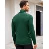 COOFANDY Men’s Turtleneck Sweater Slim Fit Lightweight Basic Ribbed Sweaters(Green)