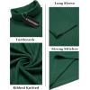 COOFANDY Men’s Turtleneck Sweater Slim Fit Lightweight Basic Ribbed Sweaters(Green)