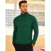 COOFANDY Men’s Turtleneck Sweater Slim Fit Lightweight Basic Ribbed Sweaters(Green)