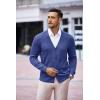 COOFANDY Men’s V Neck Cardigan Sweater Casual Lightweight Button Down Knitted Cardigan Sweater(Deep Blue)