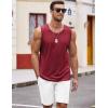 COOFANDY Men’s Workout Tank Top 2 Pack Casual Soft Sleeveless Gym Muscle Shirts Bodybuilding Tee(Black Wine Red)