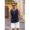 COOFANDY Men’s Workout Tank Top 2 Pack Casual Soft Sleeveless Gym Muscle Shirts Bodybuilding Tee(Navyarmy Green)