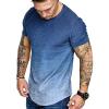 COOFANDY Men Muscle Workout T Shirt Gym Bodybuilding Active Short Sleeve Tee Top Black(One Piece- Pattern13 (Tie Dye Print))