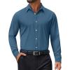 COOFANDY Mens Dress Shirt Long Sleeve Wrinkle Free Formal Shirts Business Casual Button Down Shirts(Grey Blue)