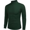 COOFANDY Mens Mock Turtleneck Slim Fit Pullover Sweater Casual Basic Knitted Thermal Sweaters(Forest Green)