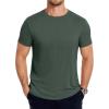 COOFANDY Men’s Short Sleeve T-Shirts Crew Neck Casual Summer T Shirts 1-3 Pack Basic Tee Shirt(A-dark Army Green 1 Pack)