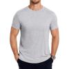 COOFANDY Men’s Short Sleeve T-Shirts Crew Neck Casual Summer T Shirts 1-3 Pack Basic Tee Shirt(A-light Grey 1pack)