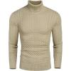 COOFANDY Men’s Slim Fit Turtleneck Sweater Casual Knitted Twisted Pullover Solid Sweaters