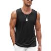 COOFANDY Men’s Workout Tank Top 2 Pack Casual Soft Sleeveless Gym Muscle Shirts Bodybuilding Tee(Black)