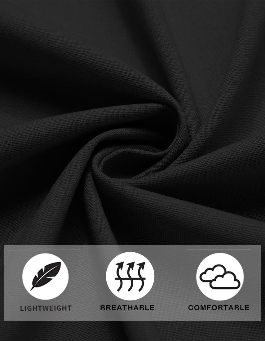 imageCOOFANDY Mens Casual Shirt Jacket Long Sleeve Button Down Overshirt Lightweight Shacket with PocketsBlack