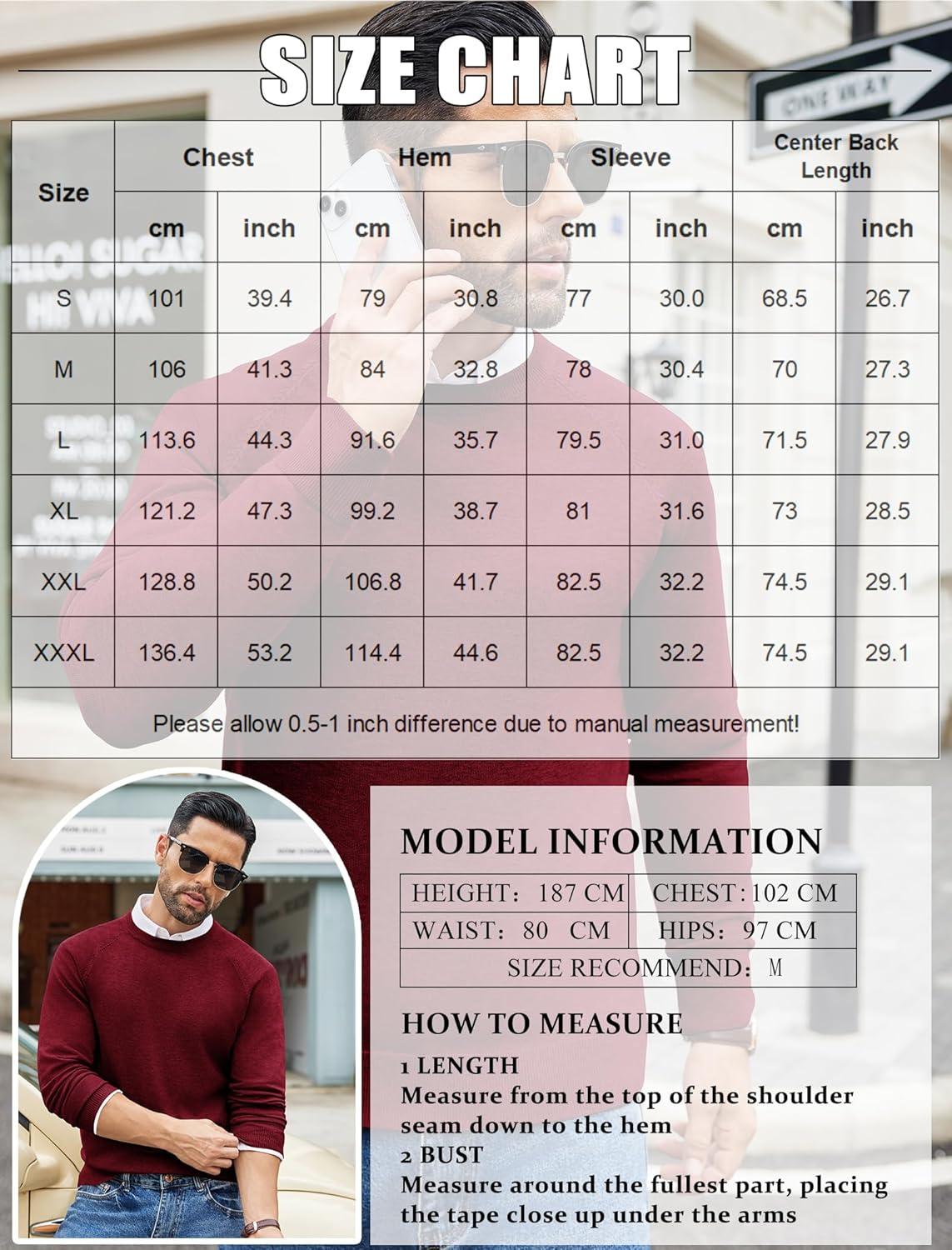 imageCOOFANDY Mens Crewneck Sweater Casual Dress Pullover Sweaters Slim Fit Lightweight Long Sleeve Raglan SweatersDark Red