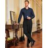 COOFANDY Men Classic Fit Dress Pant Casual Flat Front Pant Expandable Waist Suit Pant(Black)