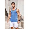 COOFANDY Men’s 3 Pack Gym Tank Tops Y-Back Workout Muscle Tee Sleeveless Fitness Bodybuilding T Shirts(Black/Blue/Navy Blue)