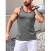 COOFANDY Men’s 3 Pack Gym Tank Tops Y-Back Workout Muscle Tee Sleeveless Fitness Bodybuilding T Shirts(Black/White/Grey)