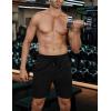 COOFANDY Men’s Athletic Running Shorts 7″ Quick Dry Lightweight Workout Gym Basketball Hiking Shorts with Pockets(Black)