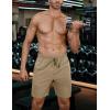 COOFANDY Men’s Athletic Running Shorts 7″ Quick Dry Lightweight Workout Gym Basketball Hiking Shorts with Pockets(Light Khaki)
