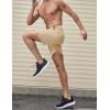 COOFANDY Men’s Athletic Running Shorts 7″ Quick Dry Lightweight Workout Gym Basketball Hiking Shorts with Pockets(Light Khaki)
