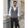 COOFANDY Men’s Business Suit Vests Slim Fit Formal Dress Waistcoat Groomsman Vest For Wedding(Charcoal Gray)