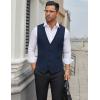 COOFANDY Men’s Business Suit Vests Slim Fit Formal Dress Waistcoat Groomsman Vest For Wedding(Navy Blue)
