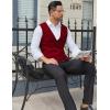 COOFANDY Men’s Business Suit Vests Slim Fit Formal Dress Waistcoat Groomsman Vest For Wedding(Wine Red)