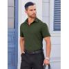 COOFANDY Men’s Button Down Shirts Stain Shield Dress Shirts Short Sleeve Summer Business Casual Shirts(Army Green)