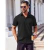 COOFANDY Men’s Button Down Shirts Stain Shield Dress Shirts Short Sleeve Summer Business Casual Shirts(Black)