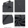 COOFANDY Men’s Button Down Shirts Stain Shield Dress Shirts Short Sleeve Summer Business Casual Shirts(Dark Grey)