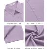 COOFANDY Men’s Button Down Shirts Stain Shield Dress Shirts Short Sleeve Summer Business Casual Shirts(Lavender)
