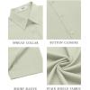 COOFANDY Men’s Button Down Shirts Stain Shield Dress Shirts Short Sleeve Summer Business Casual Shirts(Light Green)