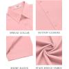COOFANDY Men’s Button Down Shirts Stain Shield Dress Shirts Short Sleeve Summer Business Casual Shirts(Light Pink)