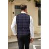 COOFANDY Men’s Casual Business Vests Lightweight Waistcoat Slim Fit Suit Vest(Navy Plaid)
