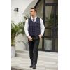 COOFANDY Men’s Casual Business Vests Lightweight Waistcoat Slim Fit Suit Vest(Navy Plaid)