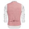 COOFANDY Men’s Casual Business Vests Lightweight Waistcoat Slim Fit Suit Vest(Pink)
