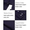 COOFANDY Men’s Casual Button Down Shirt Long Sleeve Linen Chambray Shirt(1- Royal Blue)