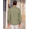 COOFANDY Mens Casual Button Down Shirts Long Sleeve Wrinkle Free Untucked Dress Shirts(Army Green)