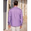 COOFANDY Mens Casual Button Down Shirts Long Sleeve Wrinkle Free Untucked Dress Shirts(Purple)