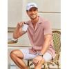 COOFANDY Men’s Casual Button Down Shirts Short Sleeve Regular Fit Fashion Camp Beach Shirts Tops(Light Pink)