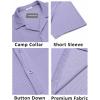 COOFANDY Men’s Casual Button Down Shirts Short Sleeve Regular Fit Fashion Camp Beach Shirts Tops(Light Purple)