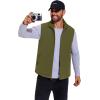 COOFANDY Men’s Casual Outerwear Vest Lightweight Full-Zip Sleeveless Jacket Outdoor Hiking Travel Golf Vest with Pockets(Army Green)