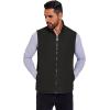 COOFANDY Men’s Casual Outerwear Vest Lightweight Full-Zip Sleeveless Jacket Outdoor Hiking Travel Golf Vest with Pockets(Black)