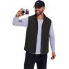 COOFANDY Men’s Casual Outerwear Vest Lightweight Full-Zip Sleeveless Jacket Outdoor Hiking Travel Golf Vest with Pockets(Black)