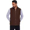 COOFANDY Men’s Casual Outerwear Vest Lightweight Full-Zip Sleeveless Jacket Outdoor Hiking Travel Golf Vest with Pockets(Coffee)