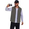 COOFANDY Men’s Casual Outerwear Vest Lightweight Full-Zip Sleeveless Jacket Outdoor Hiking Travel Golf Vest with Pockets(Dark Grey)