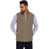 COOFANDY Men’s Casual Outerwear Vest Lightweight Full-Zip Sleeveless Jacket Outdoor Hiking Travel Golf Vest with Pockets(Khaki)